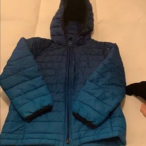 Blue down jacket